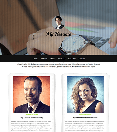 Free HTML bootstrap template – My Resume